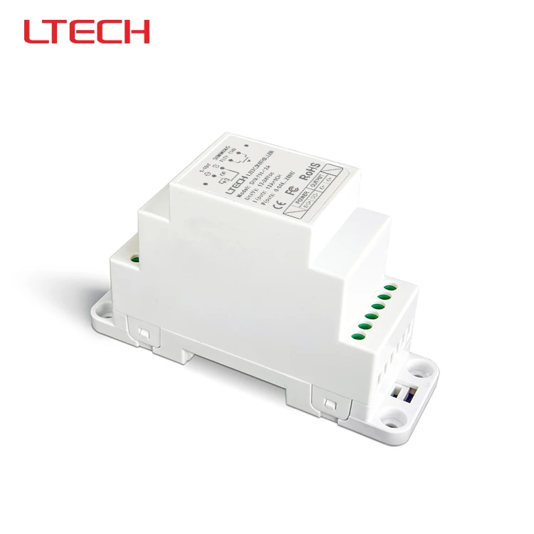 

DIN-711-12A DIN-Rail 1-10V LED Dimming Driver;DC5V-24V input 12AX1CH 144W/288W output