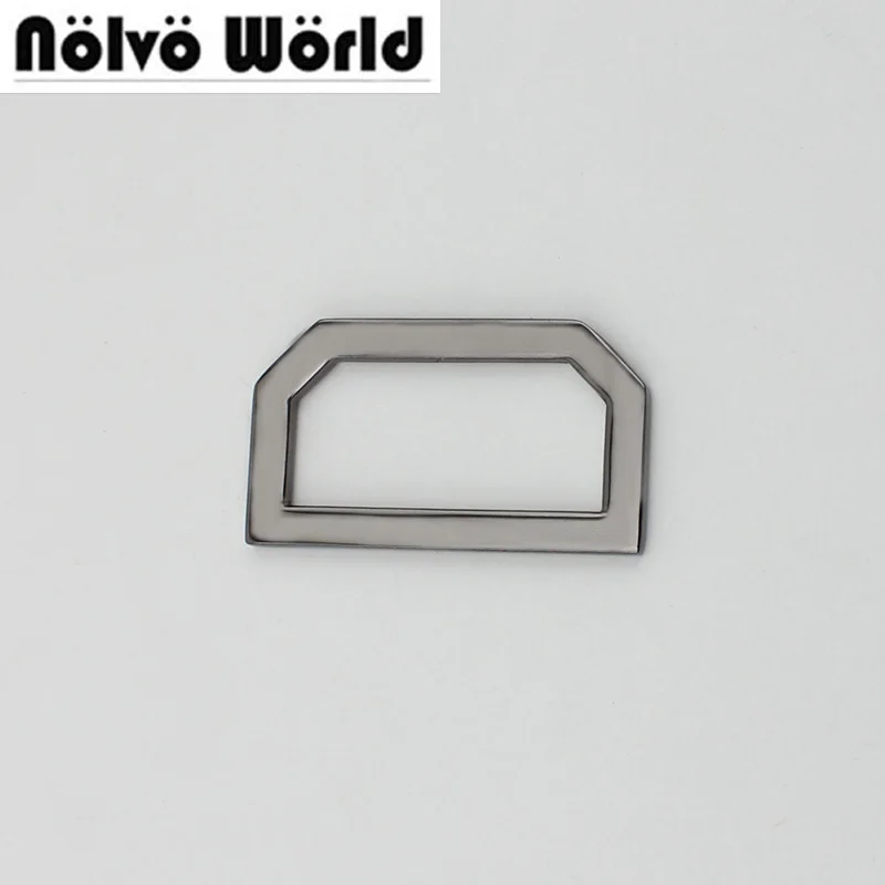 10pcs 30pcs Inside 38mm Special D ring bags hardware top quality square edge Fat d-ring for handbag metal gun black | Багаж и сумки