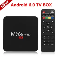 20 шт. mxq Pro Android 6,0 AmlogicS905X четырехъядерный 1 ГБ ОЗУ 8 Гб ПЗУ KD play 4 K 2,4G Wi-Fi Смарт ТВ коробка медиаплеер приставка