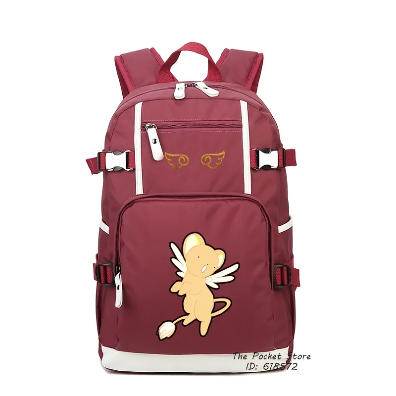 Mochila estampada SAKURA Captor de tarjetas de alta calidad Mochila de lona Sakura Mochila escolar Lolita Mochila femenina para mujer Mochila estampada SAKURA Captor de tarjetas de alta calidad Mochila de lona Sakura Mochila escolar Lolita Mochila femenina para mujer