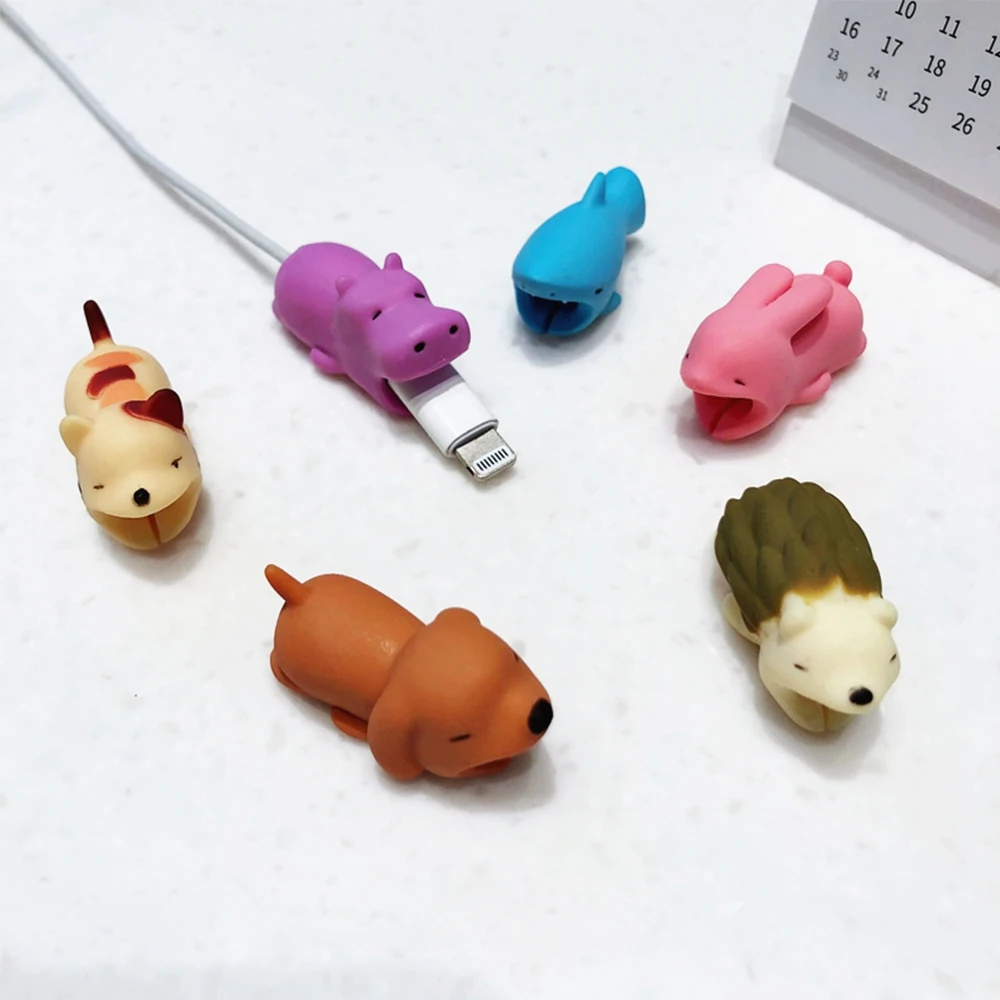 

Hot Funny Cable bite Prank Toy Cable Protector Animal - Shaped Winder Phone Accessory Pvc Animal dog doll Fashion Design