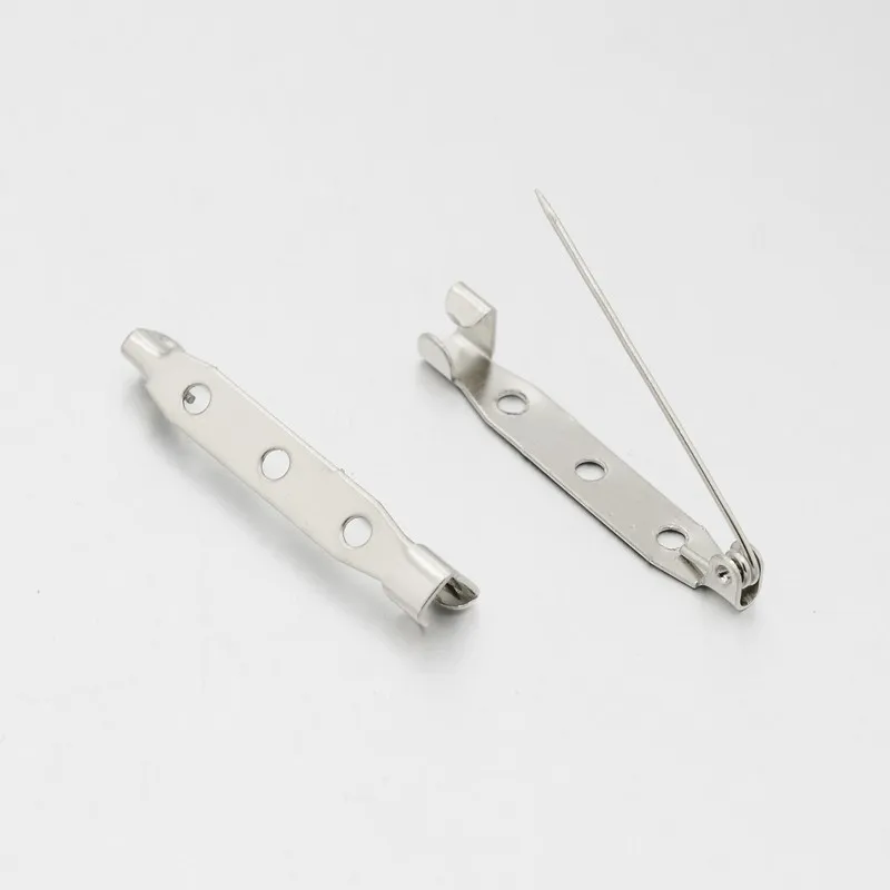 3 Holes 40x5x7mm 50 шт., железная брошь, булавка, булавка для безопасности, булавки с отверстиями, платина, 15 мм, 20 мм, 30 мм, 40 мм, 45 мм - Цвет: 3 Holes 40x5x7mm