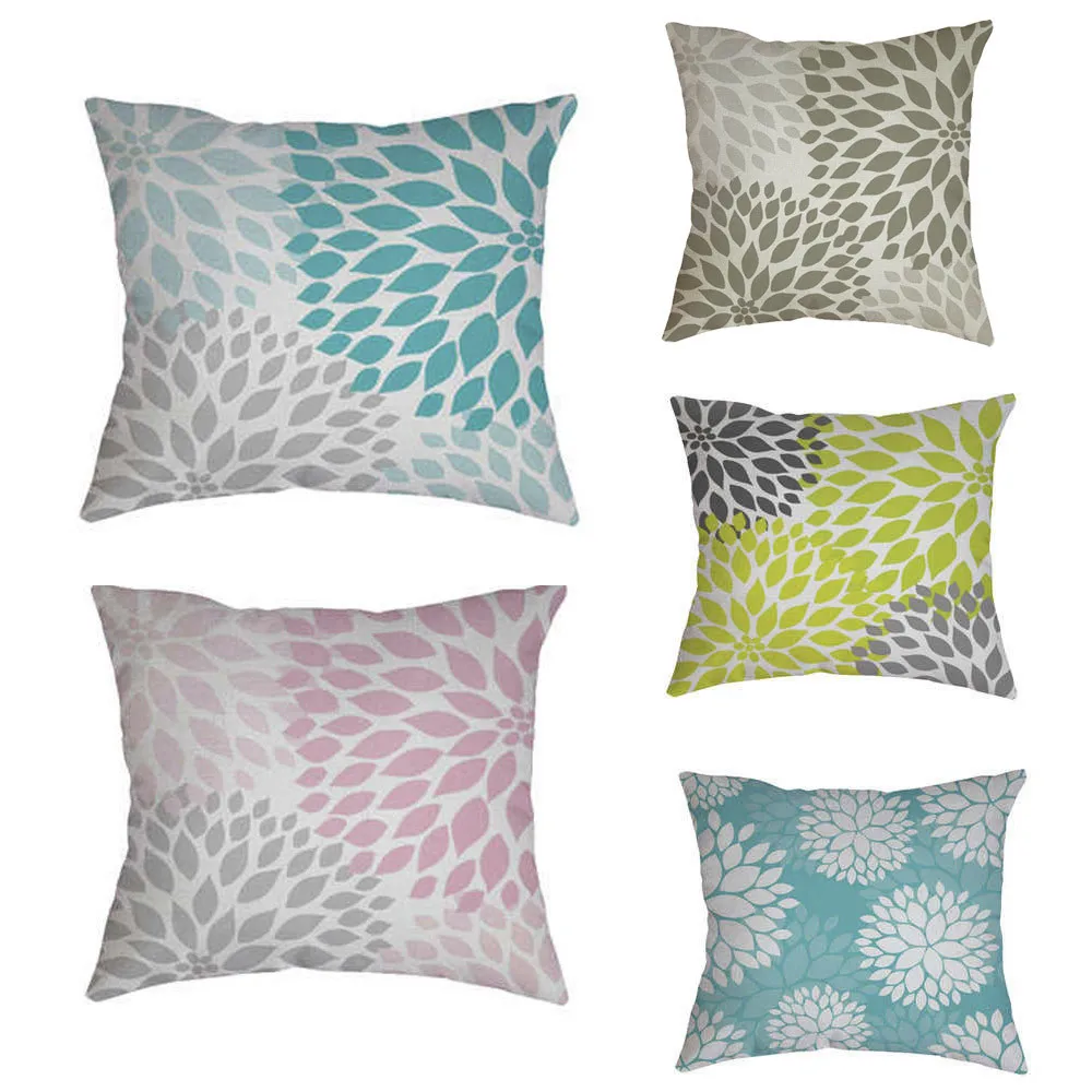 

Simply Hot Comfortable Soft Home Basic Pillows Cotton Linen Pillow Case Waist Throw Home Pillow Cover Pillow 40*40 Square Leaves