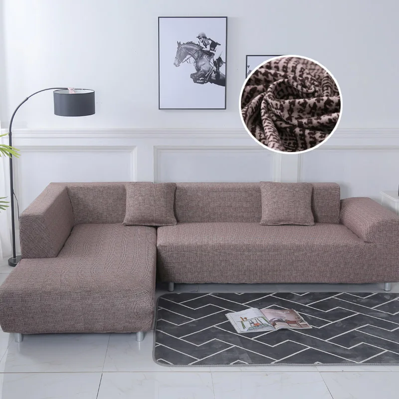 Please Order Sofa Set(2piece) If is Chaise Longue Corner Sofa Elastic Couch Cover Stretch Sofa Covers for Living Room Geometric