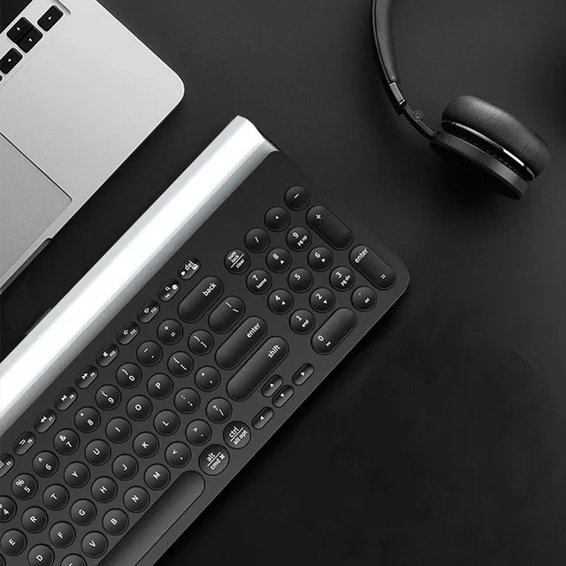 Round Keys Mini Wireless Keyboard Laptop Ergonomic Bluetooth Keypad