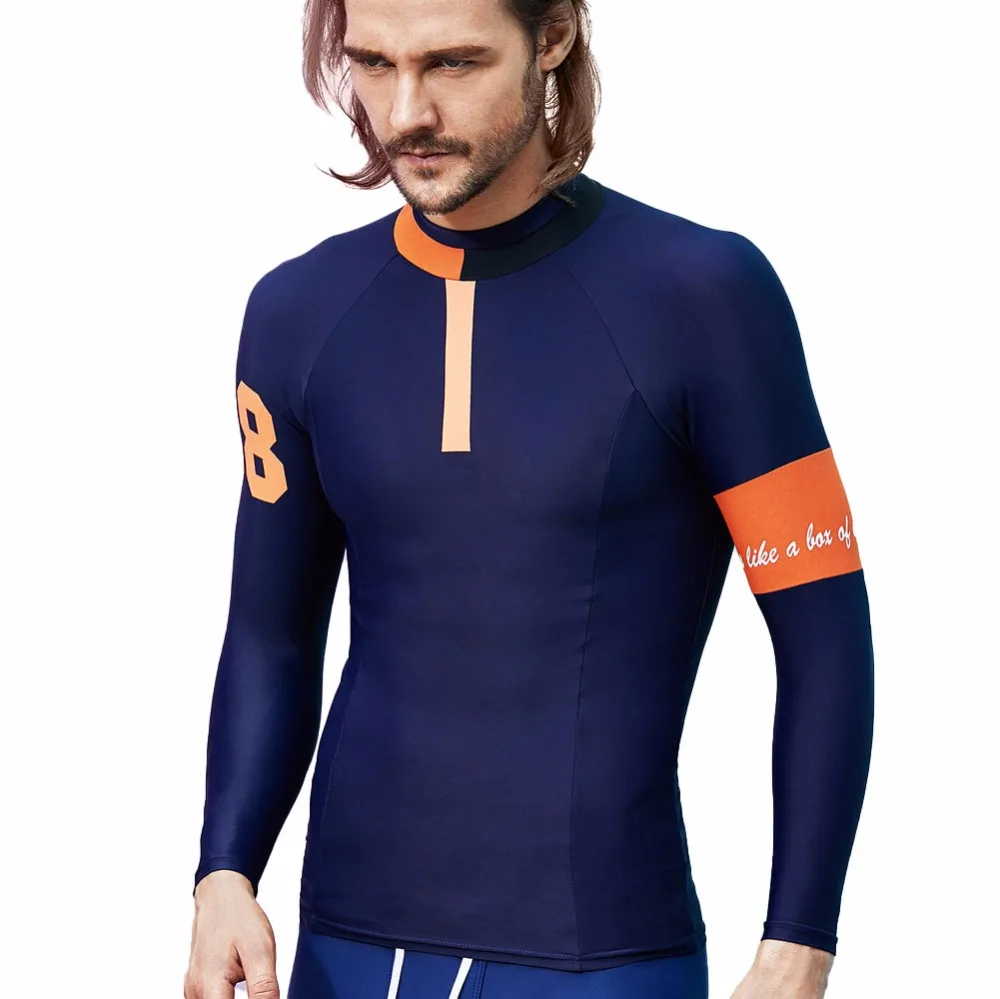 Buy New men swimwear long sleeved tight sports sun
