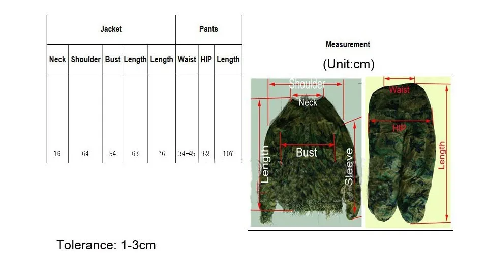 Военный камуфляж Ghillie костюм Одежда для охотников тактическая форма