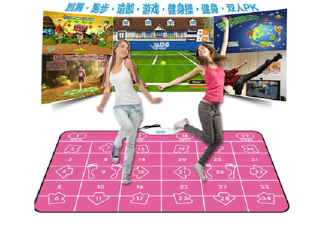 

HOT 2016 NEW PC English menu 11 mm thickness double dance pad yoga mat Non-Slip Pad for PC & TV FREE SHIPPING