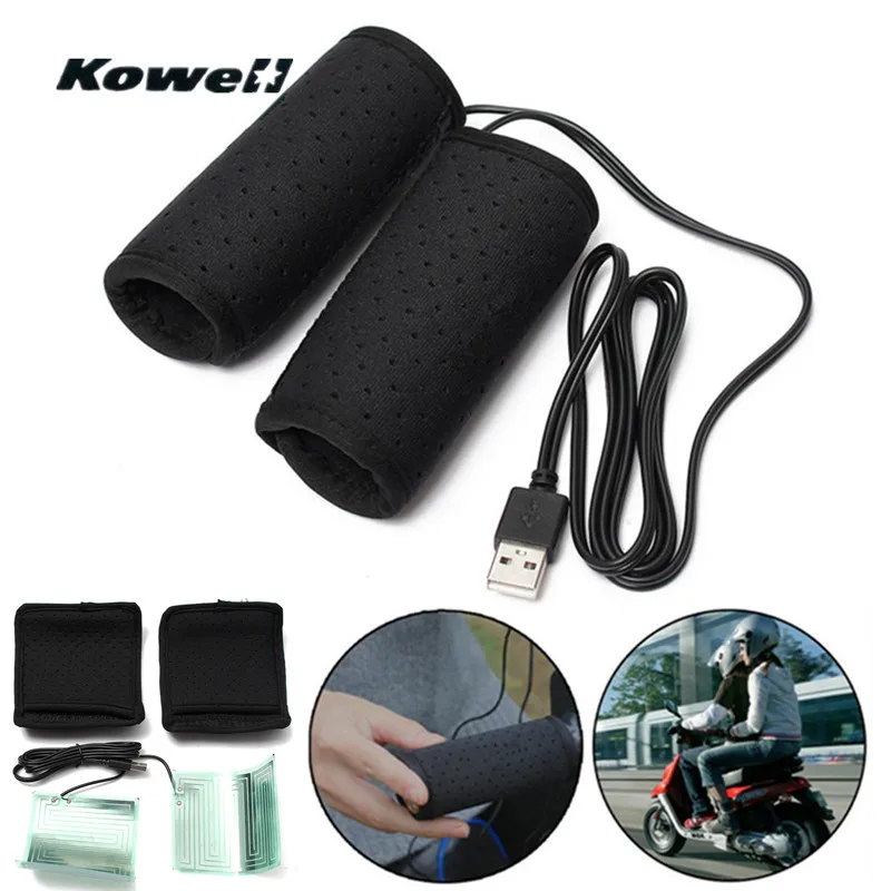 Universal 5V 2A USB Power Bicycle Handlebar Grips Heated Wrap Hot
