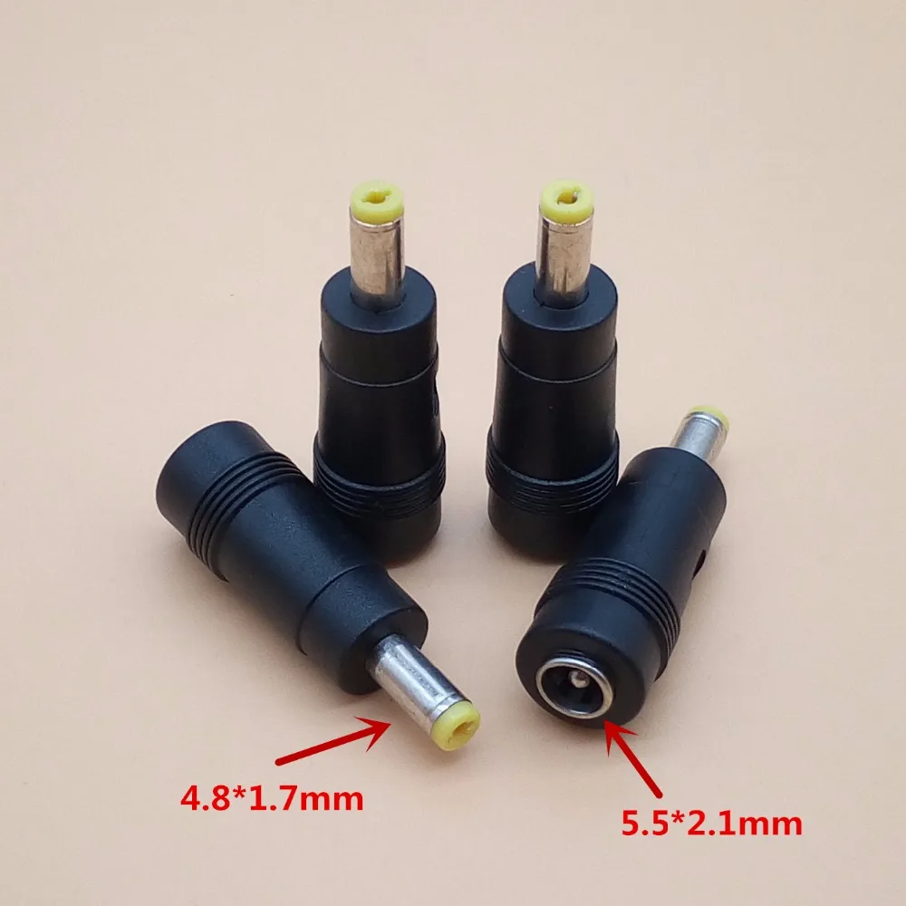 2pcs/lot DC Power Plug 5.5 x 2.1mm Female to 4.8x1.7 mm