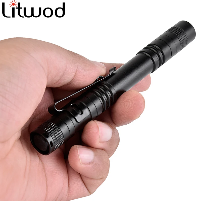 Litwod Z20 Mini Penlight Q5 2000LM светодиодный фонарик карманный фонарь Водонепроницаемый фонарь AAA аккумулятор Мощный светодиодный для ходьбы