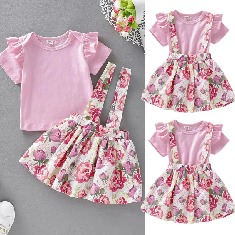 Cute baby girl clothes summer T-shirt+short kids girls casual outfits set