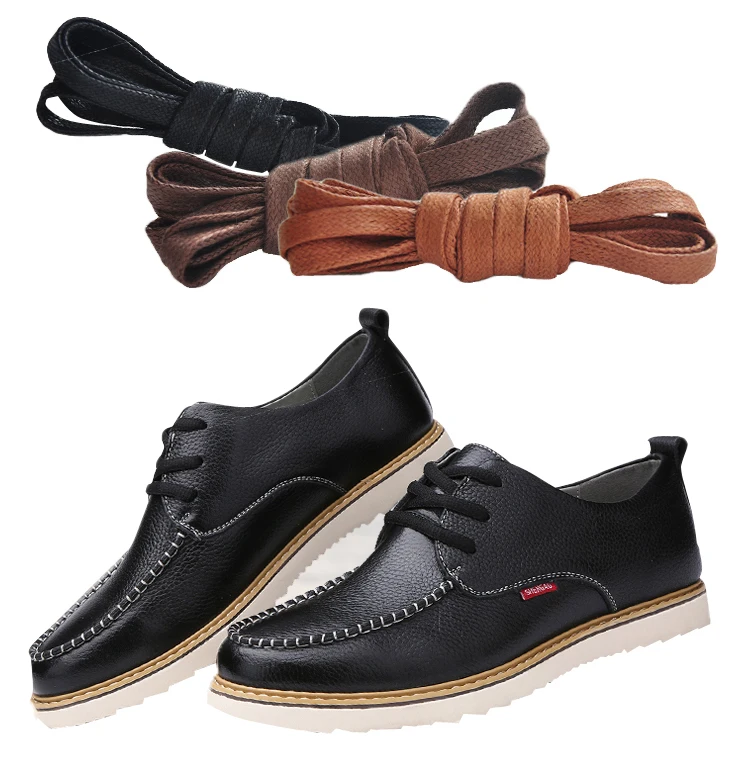120 см унисекс мужчины взрослые Твердые толстые плоские веревочные шнурки Вощеные плоские шнурки для обуви шнур для кожаных ботинок
