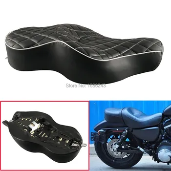 

Drag Specialties Mild Stitch Touring Seat Diamond Stitched Two 2-UP Seat Fits For 04-16 Harley Davidson Sportster XL 883 1200