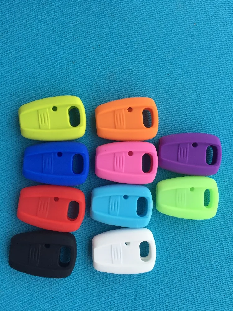 Key Case Cover Key Case Car Key Shell Silicone Case For Fiat Doblo Ducato Idea Punto Stilo Seicento Panda Brava Grande 1 Button Car Remote Key Shell CoverAccessories