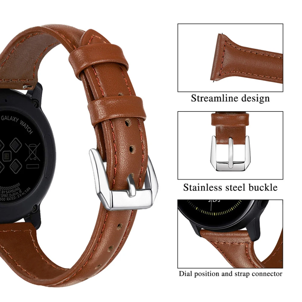 22 мм ремешок для samsung gear S3 кожаный ремешок для часов Galaxy Watch 46 мм ремешок huami amazfit 1 2 huawei GT 2 классический браслет на запястье