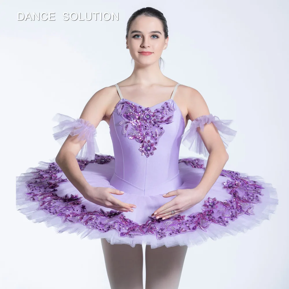 Ярко-розовая балетная танцевальная пачка, платье для девочек и женщин, костюм для выступлений, платье балерины, плиссированные пачки BLL083 - Цвет: Фиолетовый