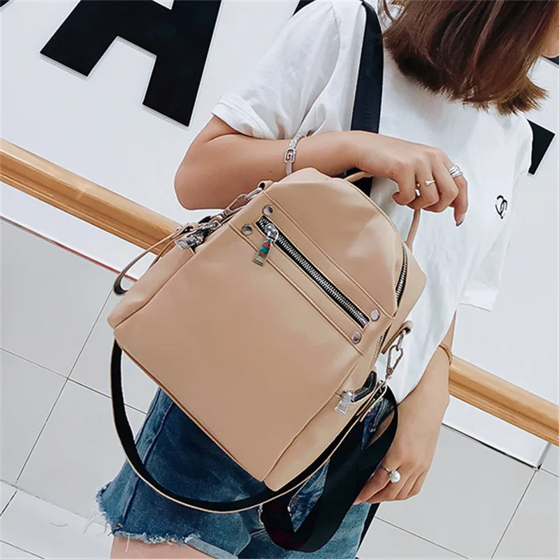 Fashion Women Backpacks Korean Simple School Bag Teenagers Girls Travel Rucksack Harajuku Backpack Female Black Leather Mochila