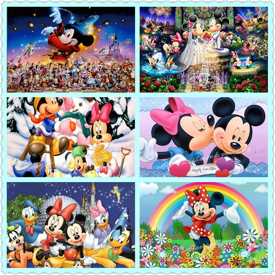 

5d diamond painting Mickey Mouse full square round drill diamond embroidery cartoon children's room decoration gift