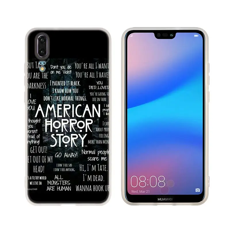 ТПУ мягкий чехол для телефона для huawei P 20 pro P10 плюс P9 P8 lite P30 pro смартфон Nova 3e ТВ American Horror Story - Цвет: for huawei 04