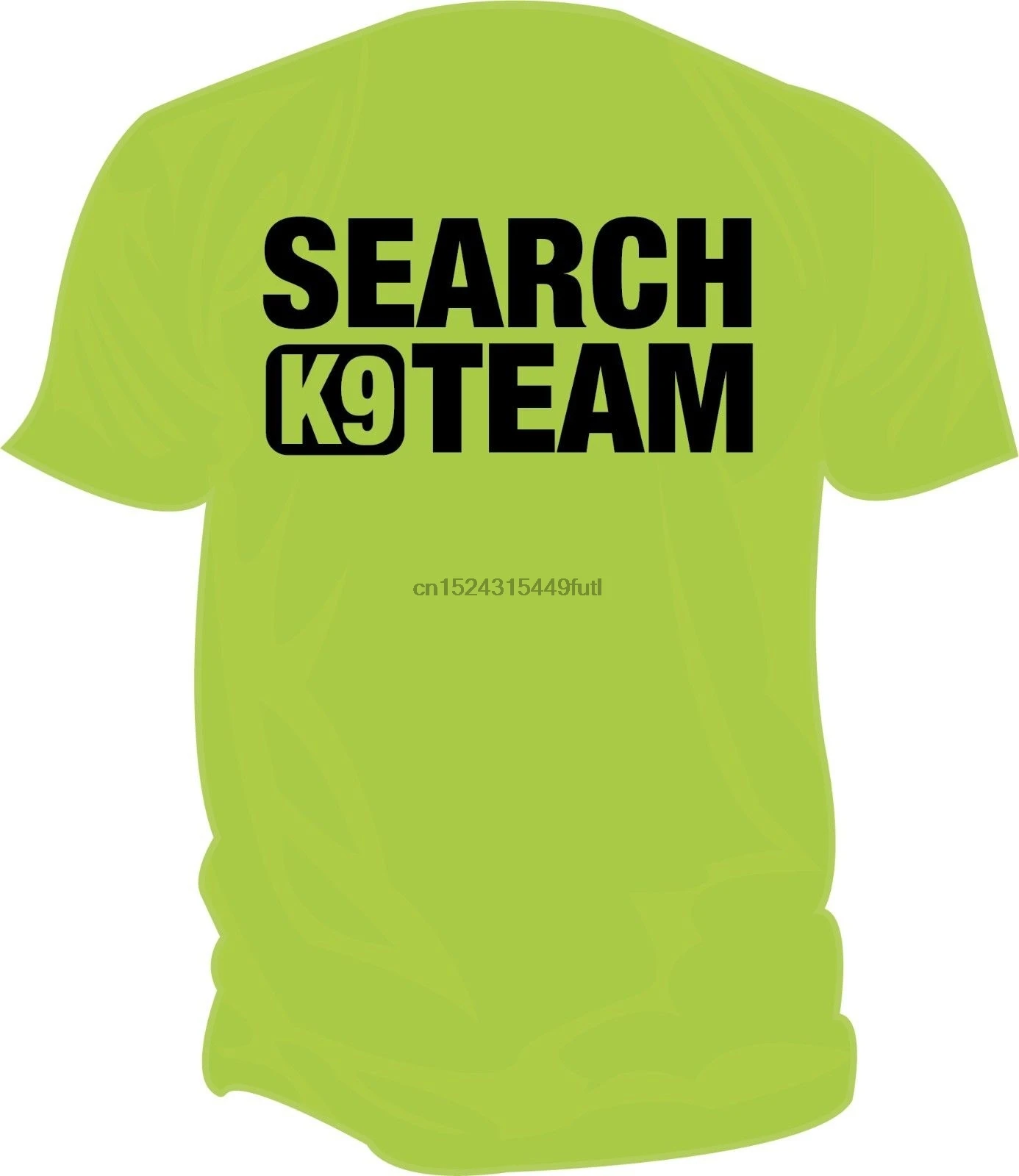 

SAR - Search Rescue K9 SEARCH TEAM Screen Printed T-Shirt SAFETY GREEN