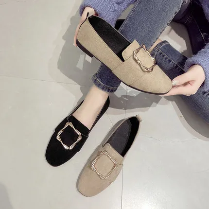 

Shoes female spring bean shoes 2019 new spring and autumn wild net red one pedal flat flat shoes