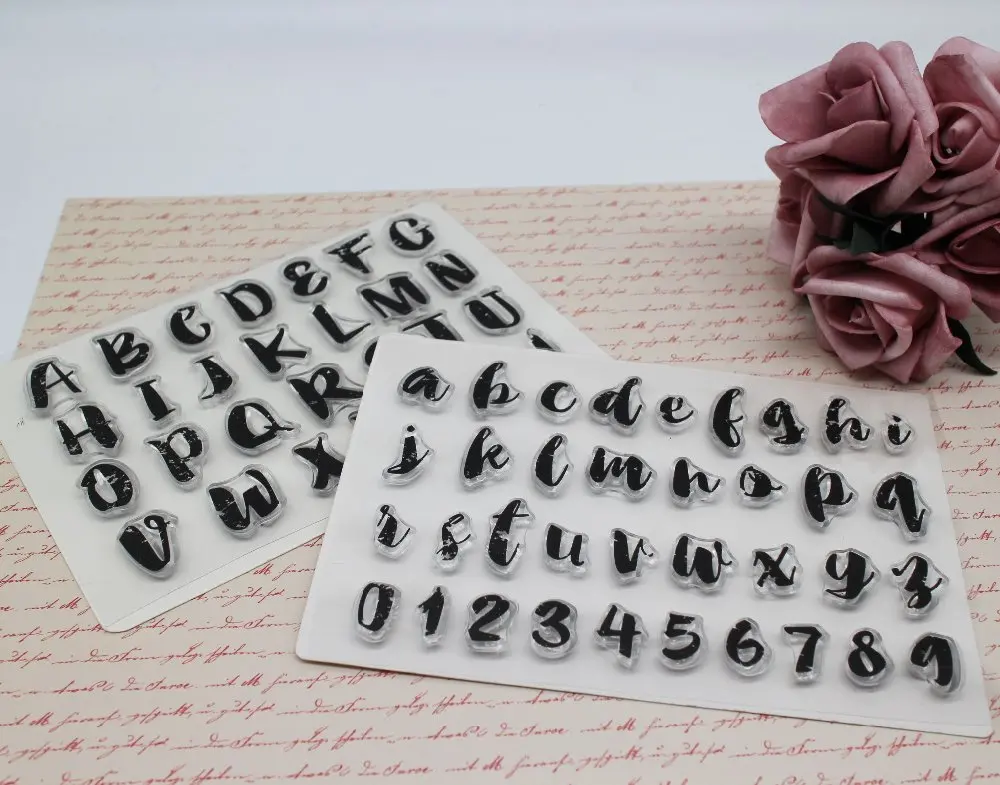 Столица/номер прозрачный штамп lowercase/uppercase rubberSeal для DIY скрапбукинга/фотоальбом