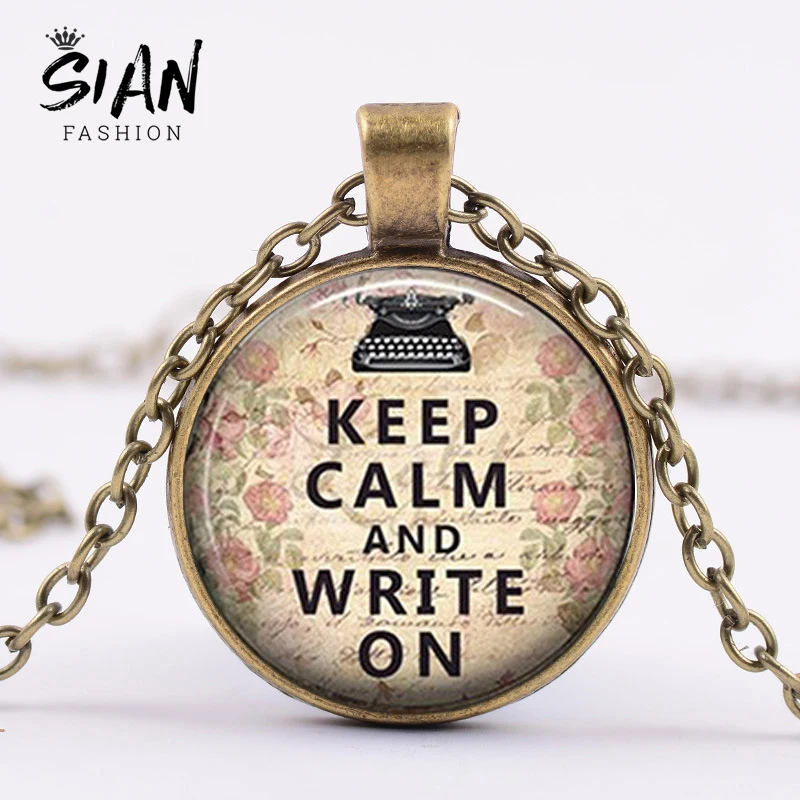 SIAN винтажное писательское ожерелье сохраняющее спокойствие и пишущее