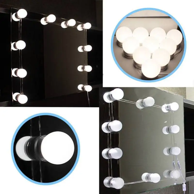 Usb White Dresser Light 10 Lamp Led Dimmable Soft Light 220v For