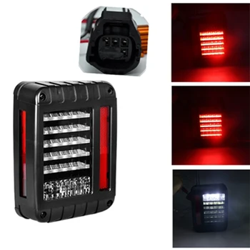 

2PCS For 07-16 Jeep Wrangler LED Tail Lights Rear Brake Reverse Lamps For Sahara, Freedom Rubicon 2007 - 2016 LED Brake Tail L