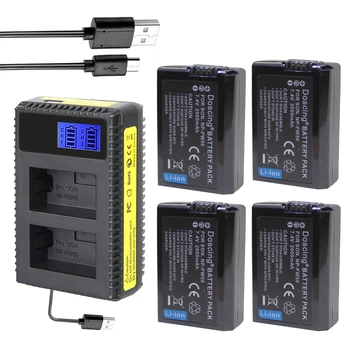 

NP-FW50 USB LCD Dual charger+4Pcs NP FW50 batteries for Sony NEX-5 NEX-7 SLT-A55 A33 A55 A37 A3000 A5000 A5100 A6000 A6300 A7000