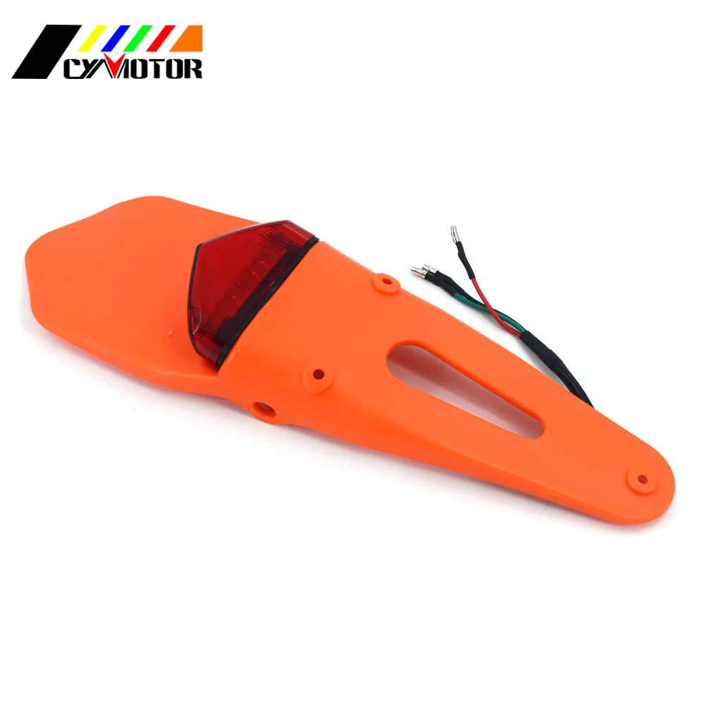 Заднее крыло мотоцикла с фонариком для YAMAHA KAWASAKI SUZUKI YZ YZF KX KLX KXF RM RMZ 125 150 200 250 300 350 400