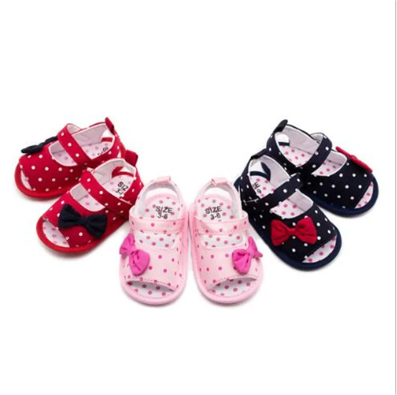 

Summer Lovely Baby Shoes Infant Toddle Cute Dots First Walkers