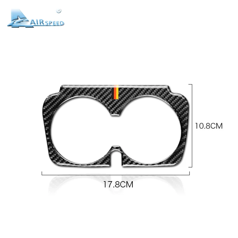 Airspeed для Mercedes Benz W205 C Класс C180 C200 C300 GLC аксессуары из углеродного волокна для салона автомобиля подстаканник рамка отделка наклейки