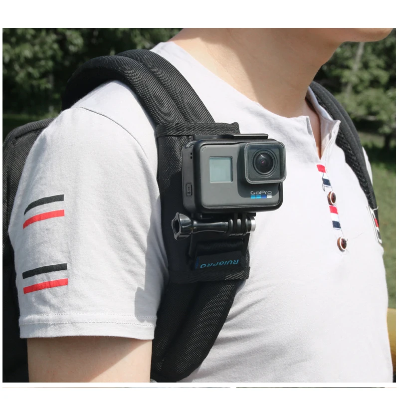 Backpack Clip Strap Mount 360 Rotating Quick Release Shoulder Arm Belt For Gopro Hero 6 5 4 3+ SJCAM Camera Accessories (13)