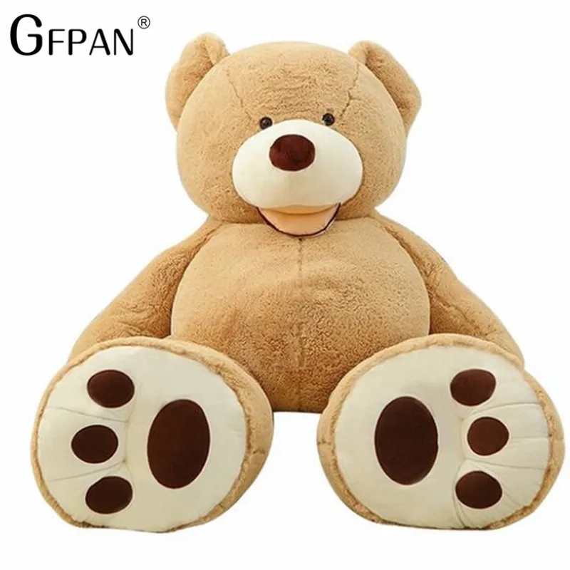 Высокое качество Большой размер 200 см Американский гигантский Медведь Кожа kawaii плюшевый медведь пальто Горячая Factary цена мягкие игрушки для девочек