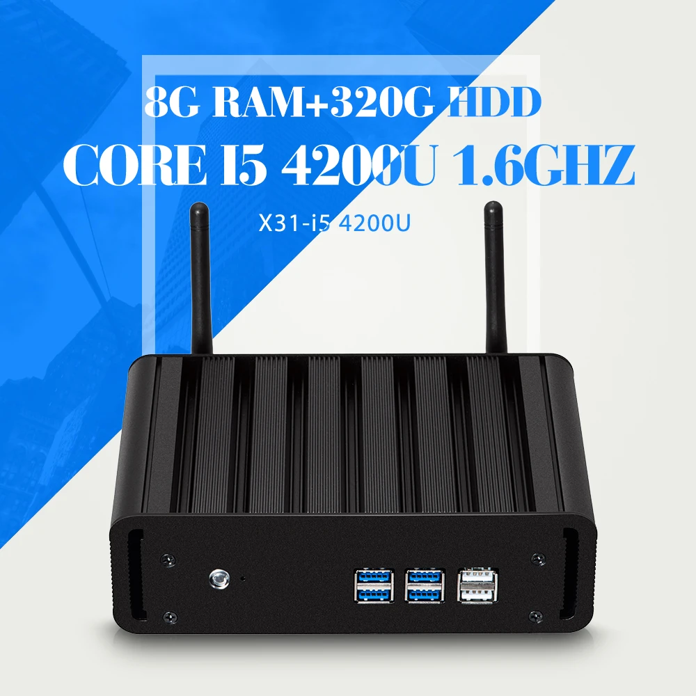 Hot Selling Mini PC I5 4200U 8G RAM+320G HDD+WIFI Thin Client Wireless Terminal Home Computer Windos Xp Support Hd Video