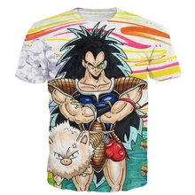 Harajuku tee Classic Anime Dragon Ball Z Super Saiyan t shirts Cool Vegeta Prints tshirts Men Women Hipster 3d t shirt top NJ140