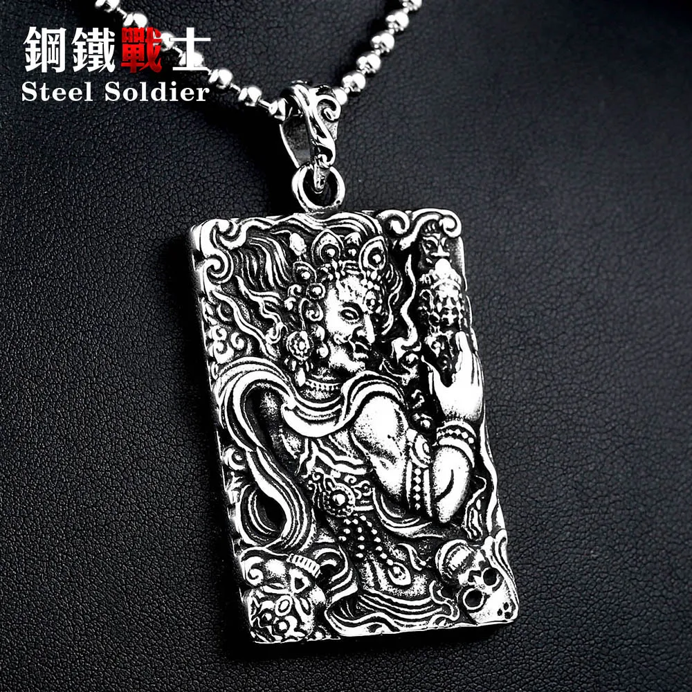 

Steel soldier stainless steel religion buddha pendant 316l stainless steel chinese style Avalokitesvara jewelry for men jewelry