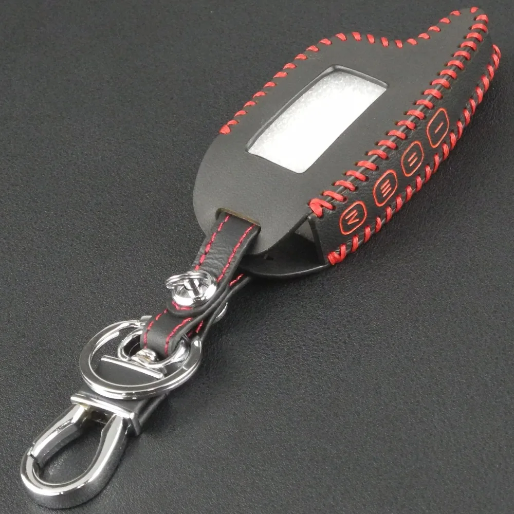 Remote 4 Buttons Car Key Case Cover Leather Fob LCD Cover Two Way Car