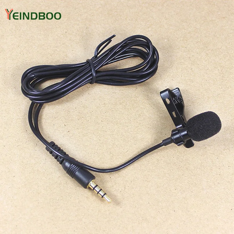 

Universal Mini 3.5mm Portable Collar Clip Microphone Clip Video Voice Lecture 1.5m Omnidirectional Metal Microphone