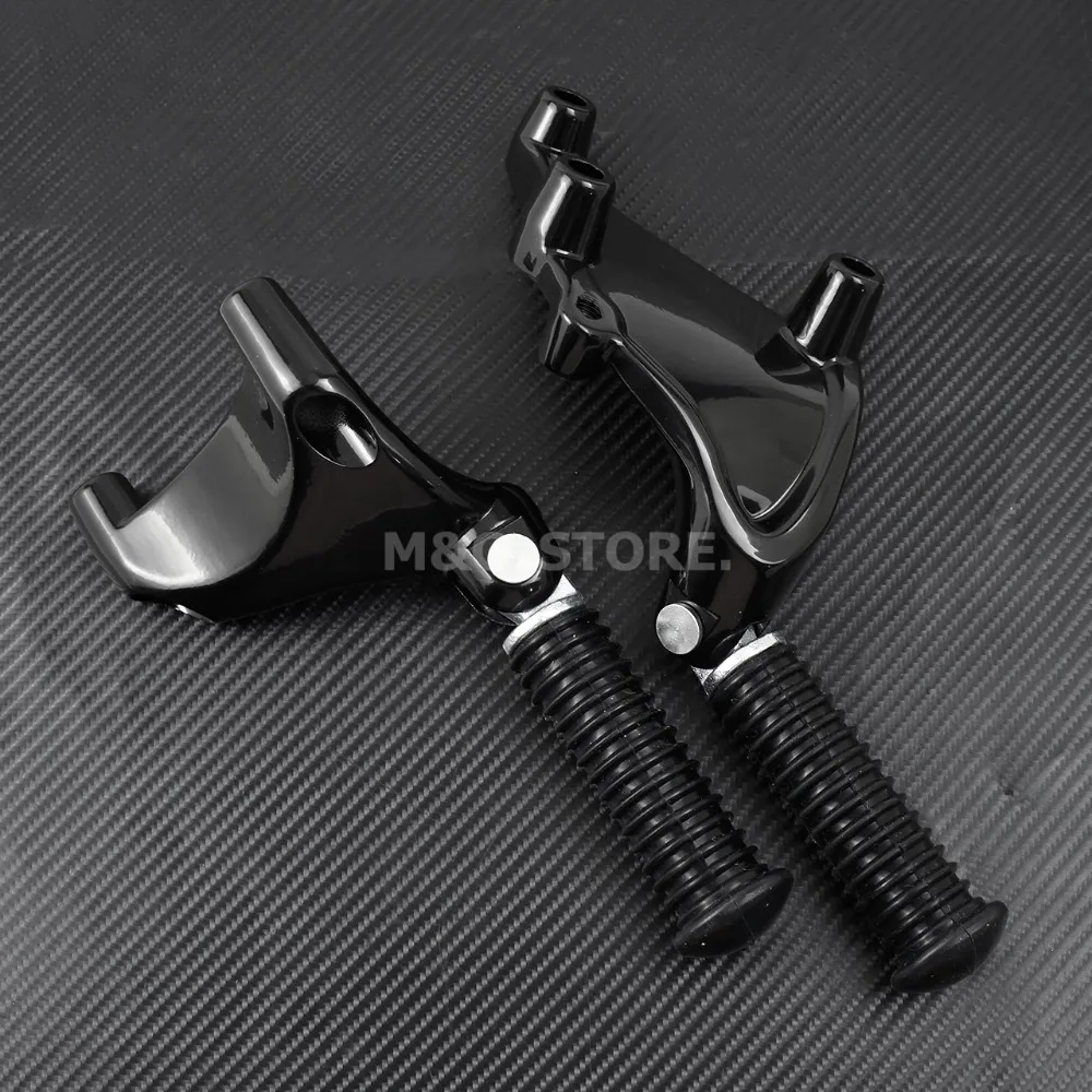 Almofadas traseiras da motocicleta, pedal preto, kit