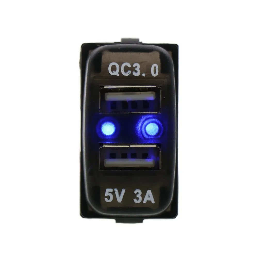 Автомобильное зарядное устройство QC3.0 + 5 В 3 А с USB интерфейсом для Mitsubishi asx lancer
