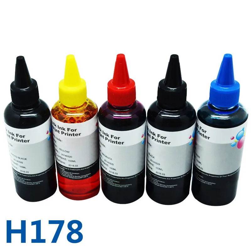Impressora de Tinta Recarregáveis para Hp178 Ink para hp Bulk 7510 B109a B109n B110a B209a 3070a E194 B209b B210b C310b 500ml 5510 5515 6510 - Imagem 2