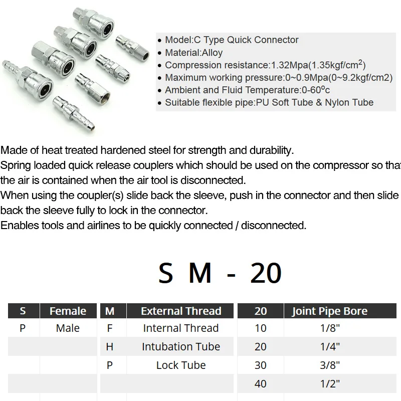 Комбинированный пневматический шарнир типа C самоблокирующийся быстрый соединитель мужской женский SP40 PF40 SH40 пневматический инструмент воздушный насос компрессор ветер