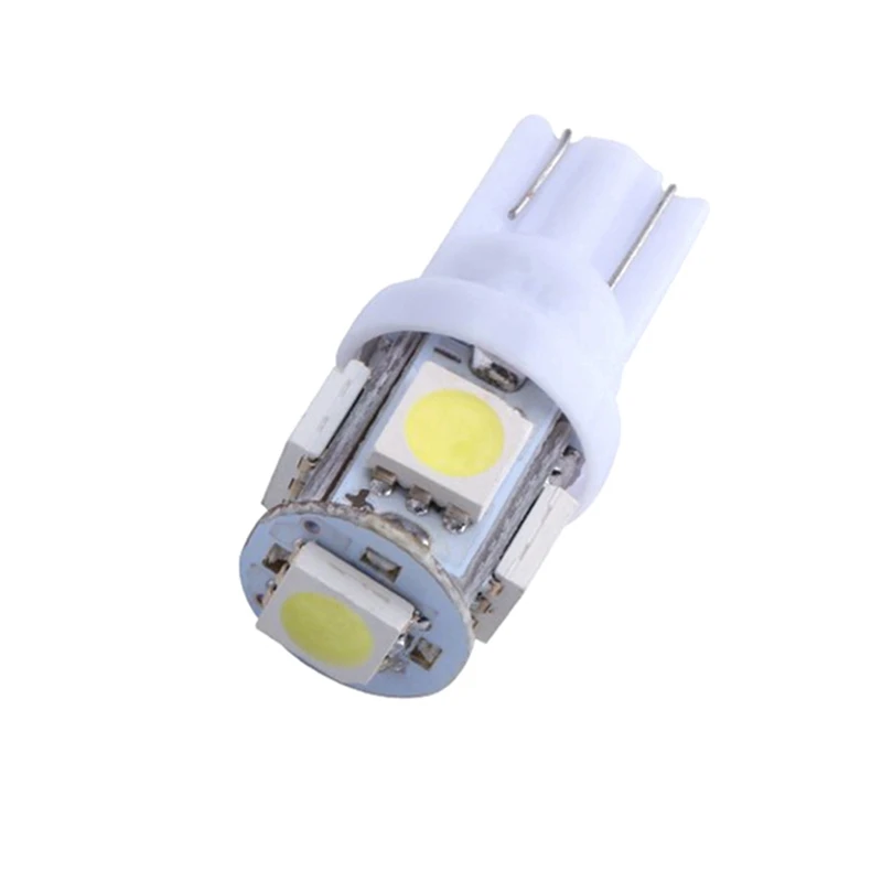 4 шт. Авто T10 5SMD 5050 Автомобильная светодиодная подсветка W5W 192 168 194 5050 SMD белая лампа ксеноновая светодиодный лампочка