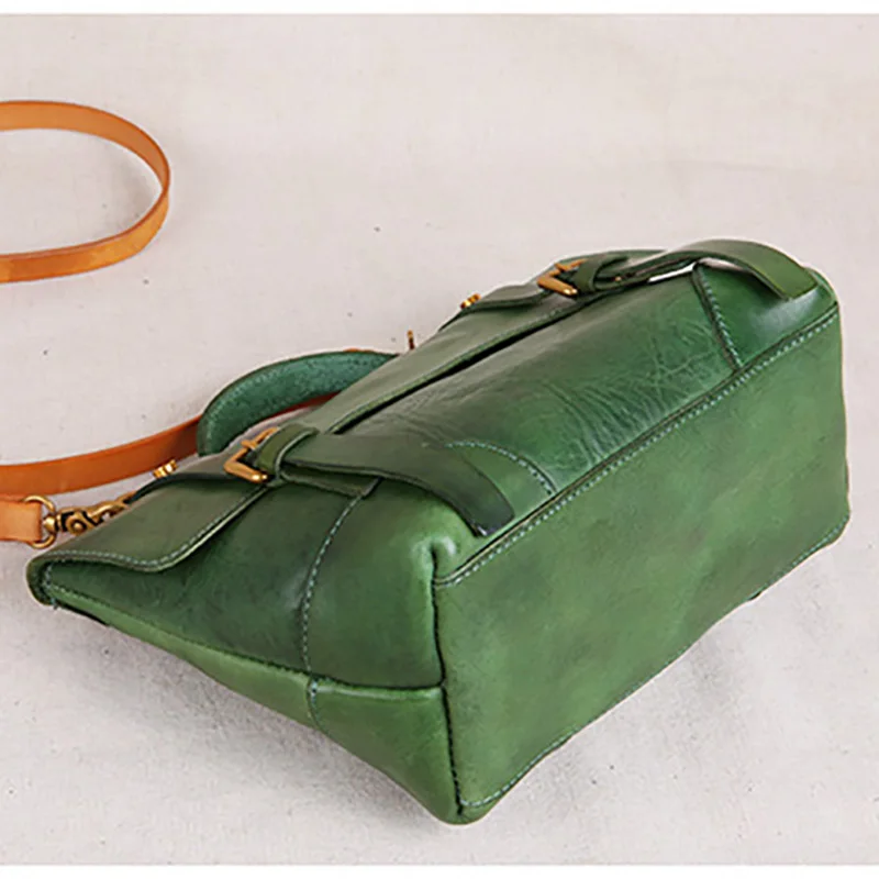 AETOO Pure handmade leather women's bag, mini bag, head leather shoulder bag, vintage literary slant bag