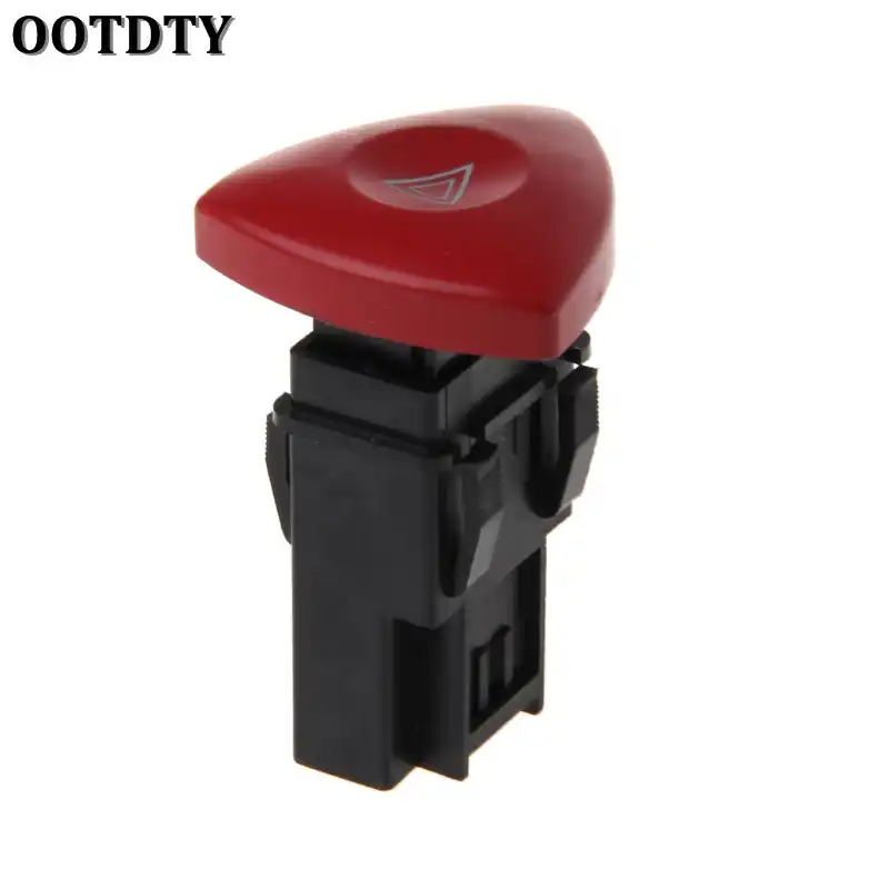MYhose Interruptor de Advertencia Interruptor de luz de Advertencia Intermitente de Peligro de Emergencia para Renault Laguna Master Trafic II Vauxhall Rojo y Negro