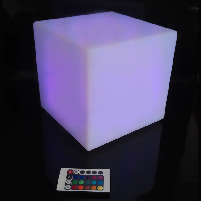 D25cm 16 color changing with 24 keys remote control LED Sqaure Cube 25cm Night Lights Free Shipping 10pcs/lot