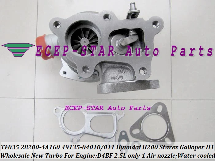 TF035 28200-4A160 49135-04010 49135 04010 49135-04011 Turbo Turbocharger For HYUNDAI Commercial H200 Starex Galloper H1 D4BF 2.5L (6)